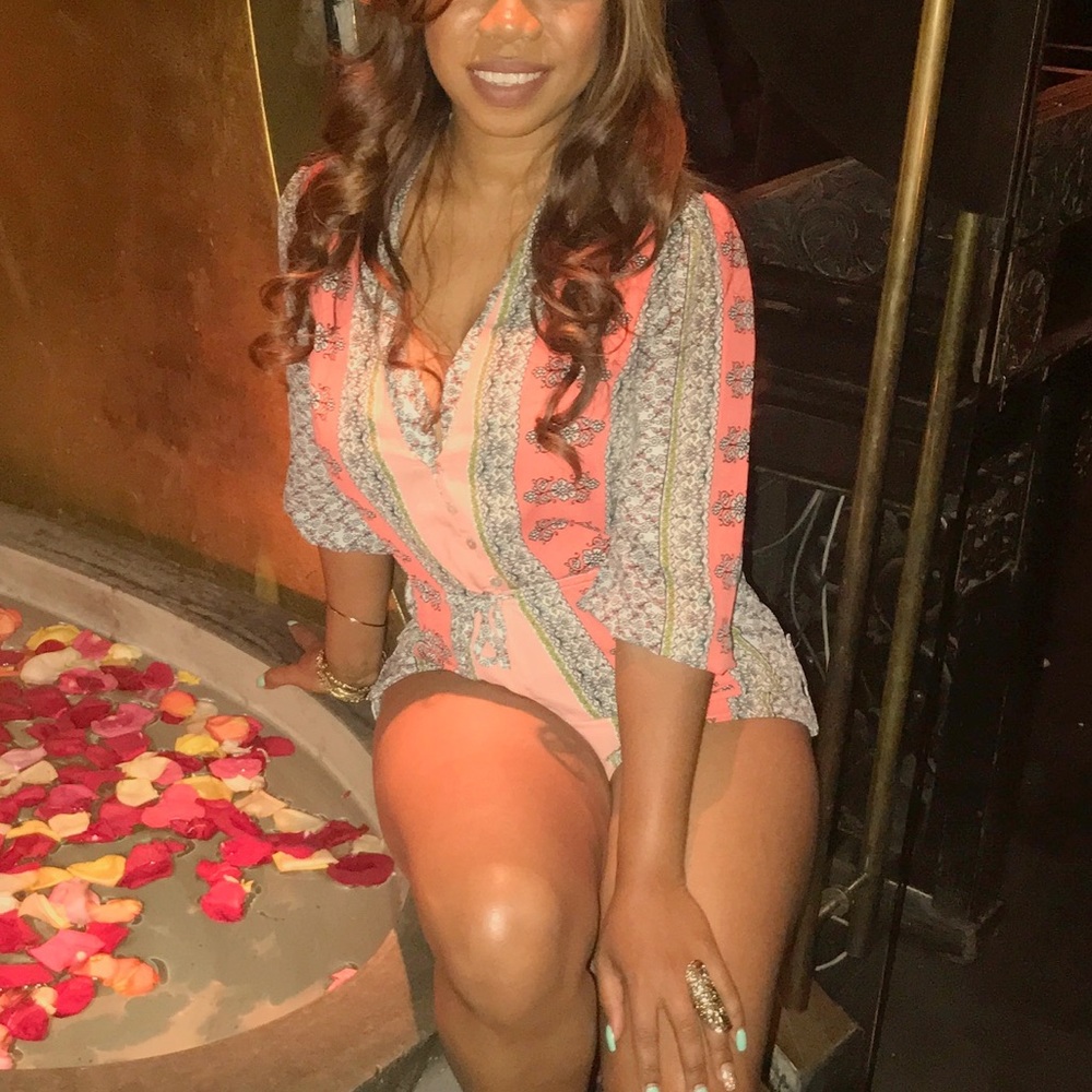 Multicolored Floral Romper - Picture 3 of 4